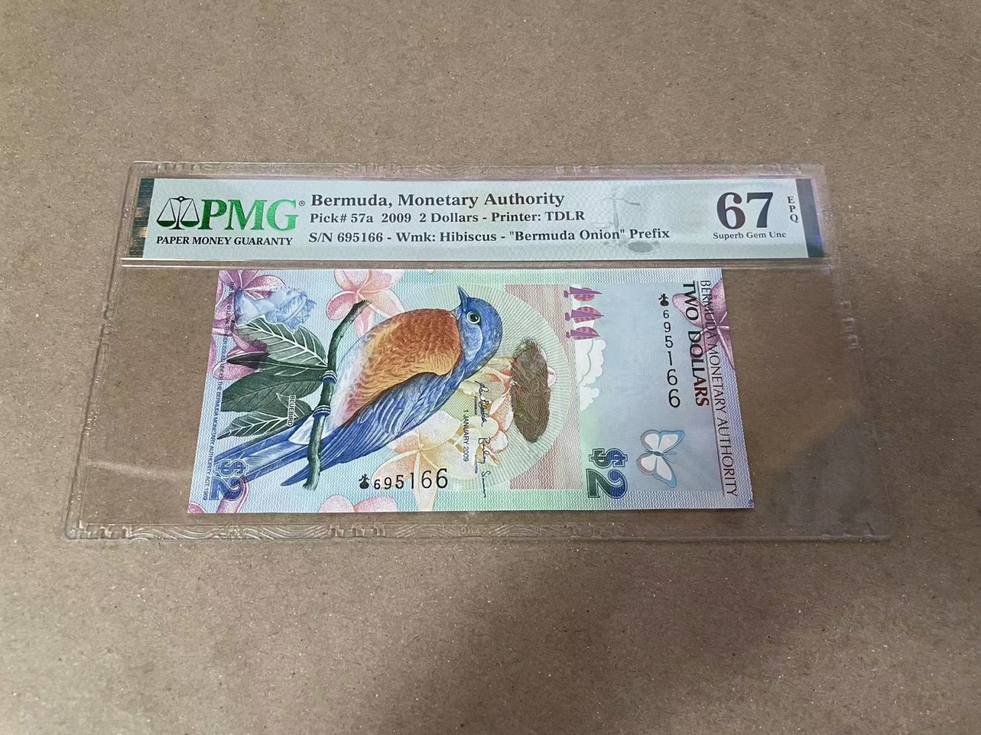 【Blue Auction】✨世界纸币精拍第371期【精】 【无47 获奖钞 洋葱冠】百慕大 2009年2元 PMG67EPQ 