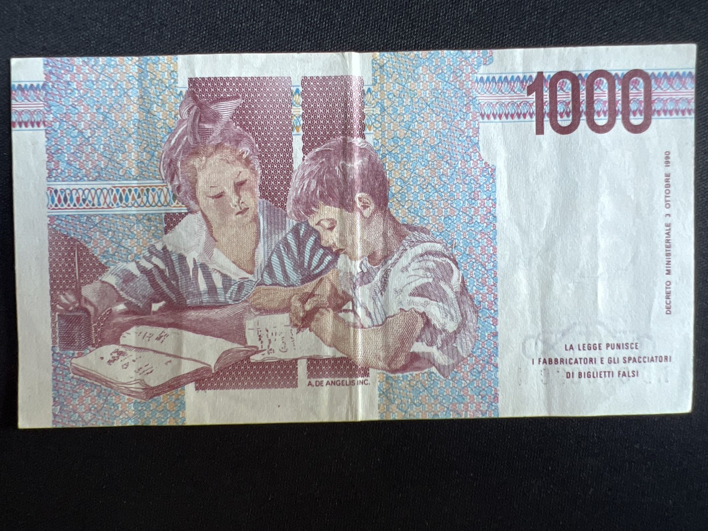 第408期 纸币专场 （无押金，捡漏，全场20包邮，偏远地区除外，接收代拍业务） 意大利1000里拉