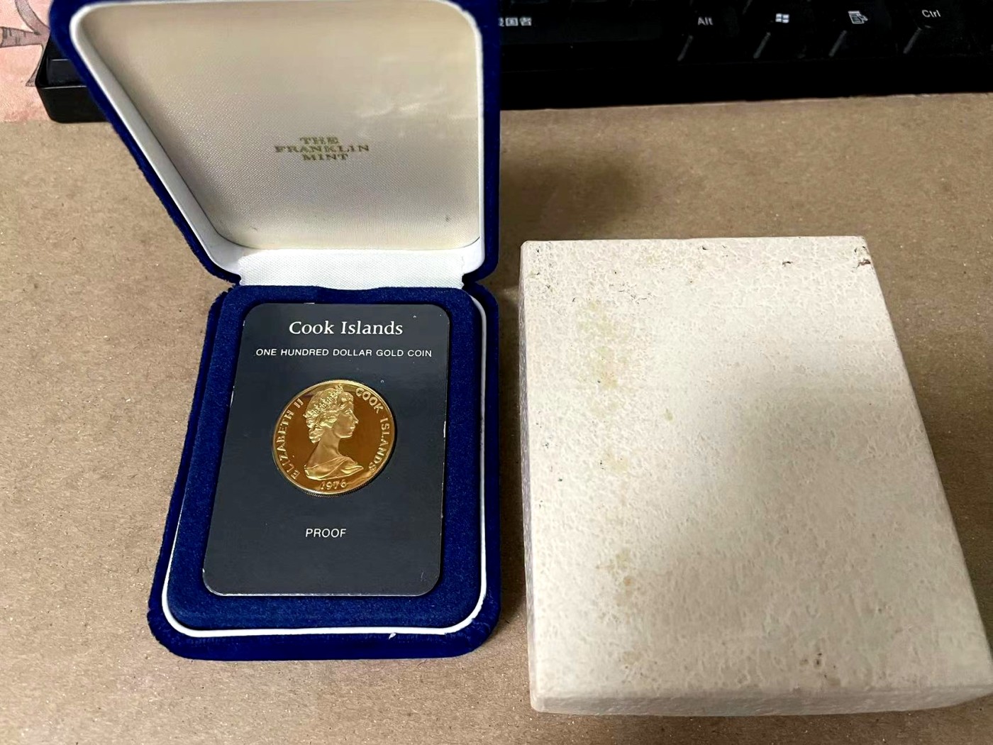 【Blue Auction】✨世界纸币精拍第371期【精】 库克群岛 1976年100美元 美国建国200周年纪念金币9.6克0.900金 原盒原证书原封装