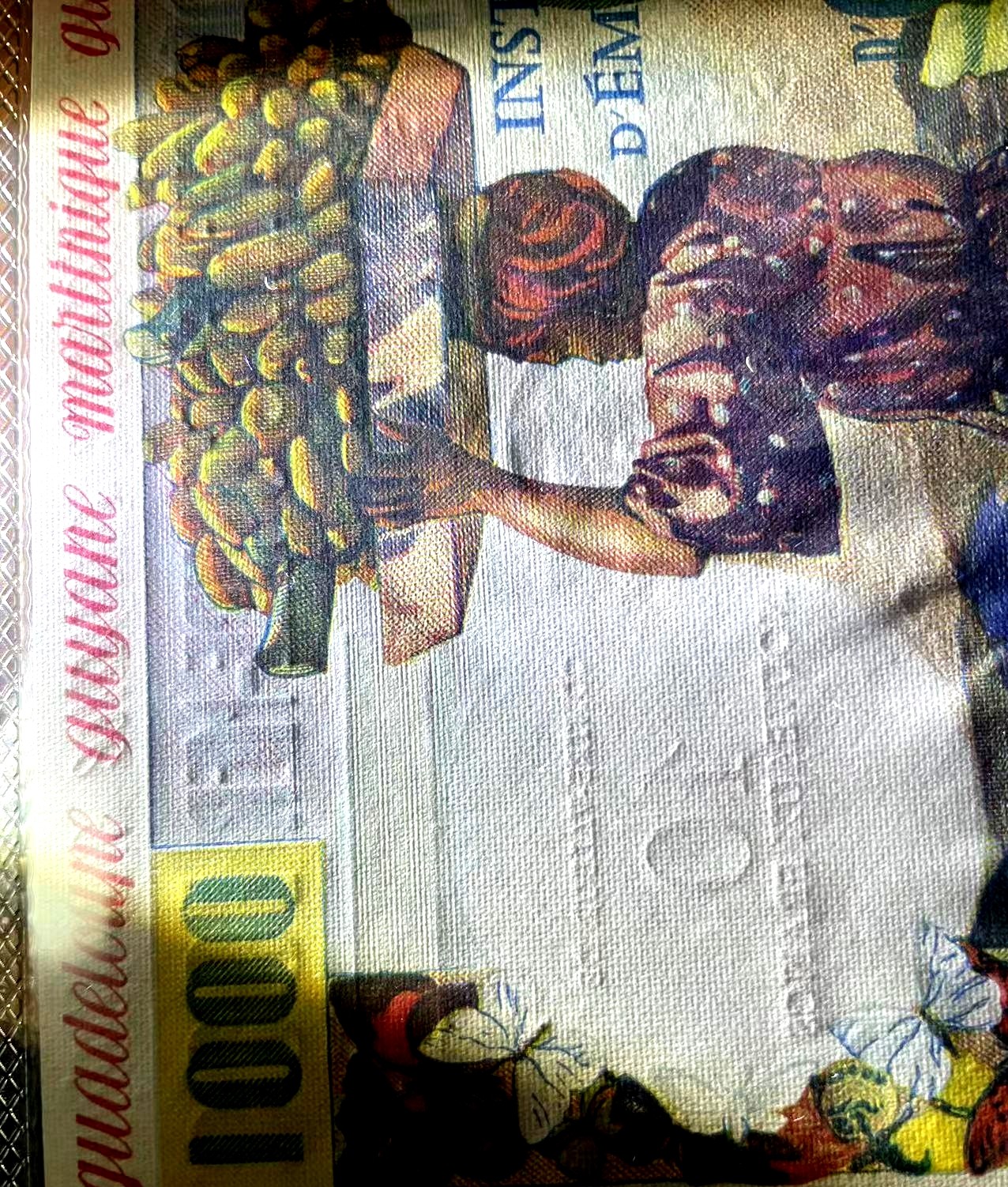 【Blue Auction】✨世界纸币精拍第371期【精】 【珍品神钞 无斑无黄无折 唯一一张p-2p】法属安的列斯 1961年10新法郎=1000法郎 WBG63严评 整体状态非常好 四角尖尖 PMG都没有p-2p的记录 只有p-2s（黑字加盖或者打孔影响欣赏 不如这张）大票幅凹印 四周各种蝴蝶装饰 白边上瓜德罗普、圭亚那、马提尼克地名环绕 经典剖鱼 扛香蕉 法属玩家热切追逐的品种 