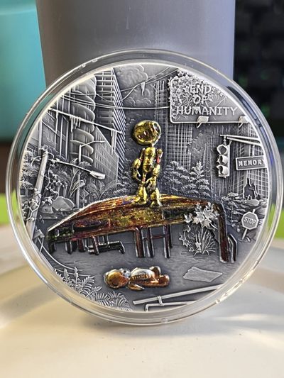 【海寕潮】拍卖第八十三期 - 【海寧潮】纽埃2022年人类终结系列世界末日2盎司仿古彩银币