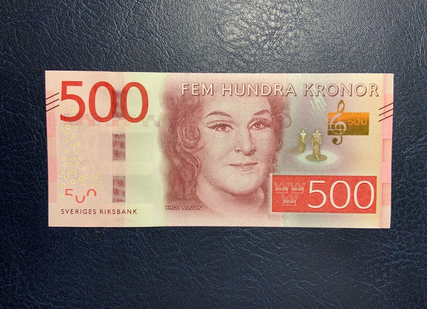 收藏联盟Quantum Auction 第289期拍卖  瑞典2015年500克朗 品相全新UNC 女高音歌唱家 比尔吉特 · 尼尔森