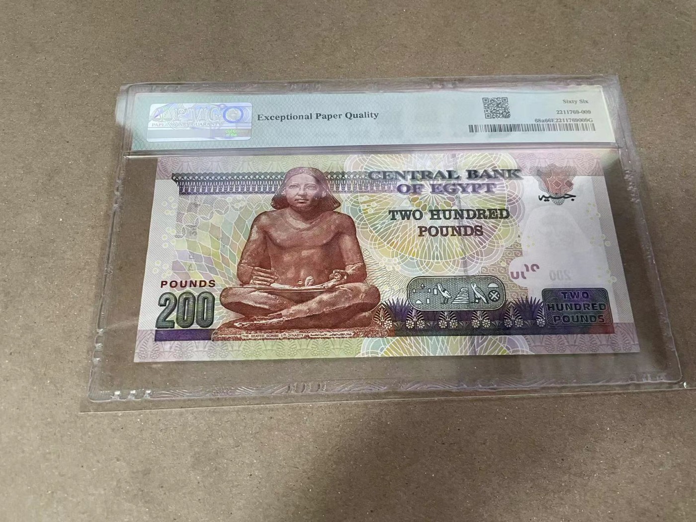 【Blue Auction】✨世界纸币精拍第371期【精】 【首发冠】埃及 2007-08年200镑 PMG66EPQ 