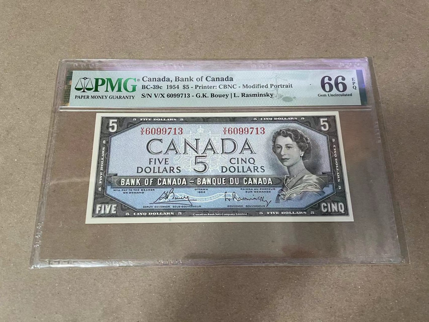 【Blue Auction】✨世界纸币精拍第371期【精】 加拿大 1954年5元 PMG66EPQ 水獭瀑布 女王 