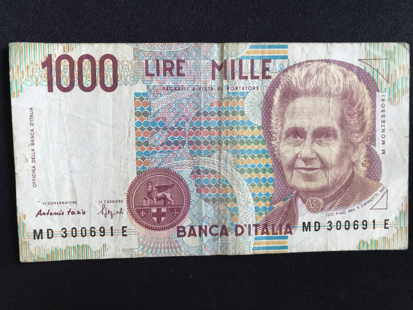 第409期 纸币专场 （无押金，捡漏，全场20包邮，偏远地区除外，接收代拍业务） 意大利1000里拉