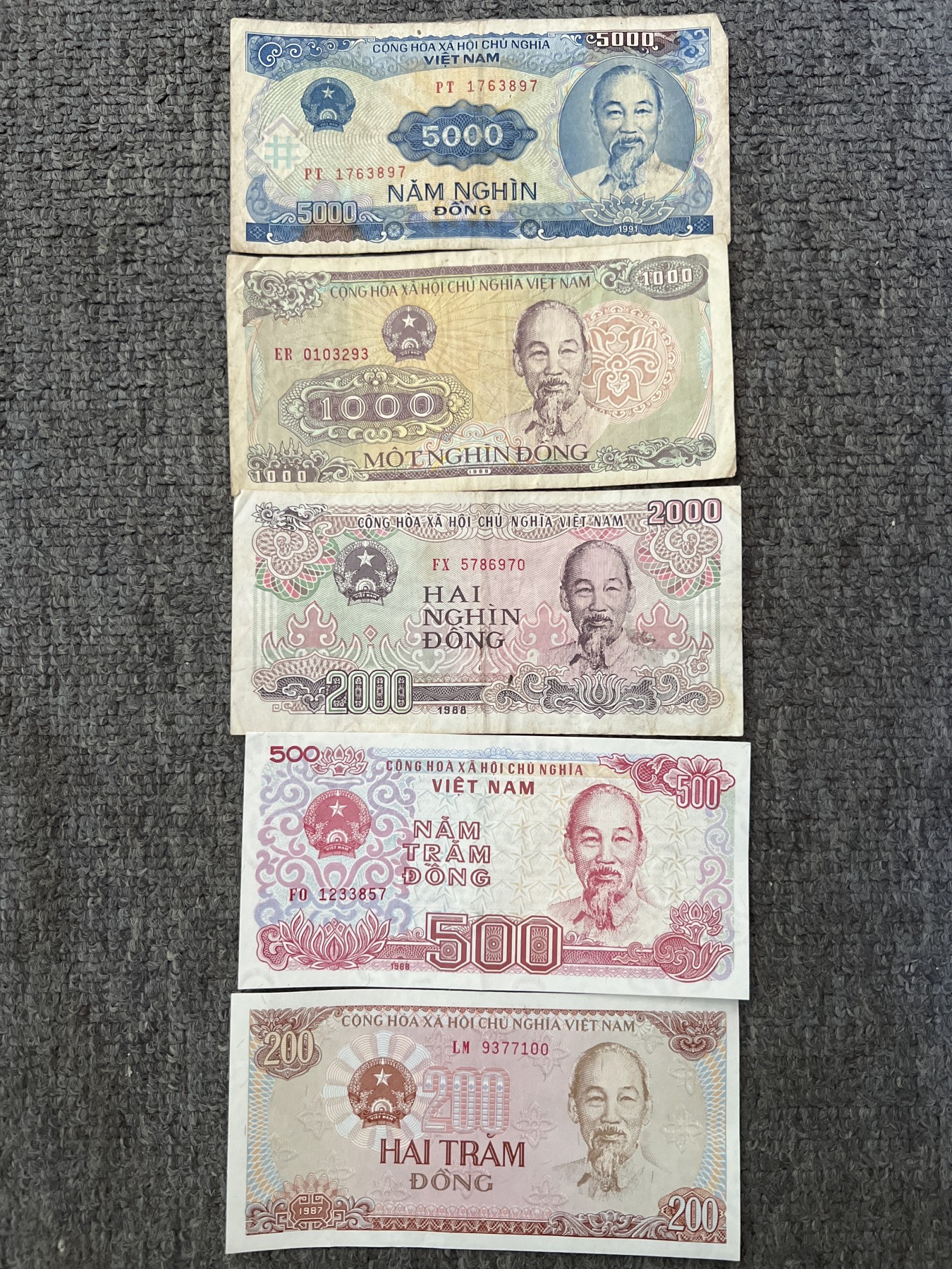 第408期 纸币专场 （无押金，捡漏，全场20包邮，偏远地区除外，接收代拍业务） 越南一套