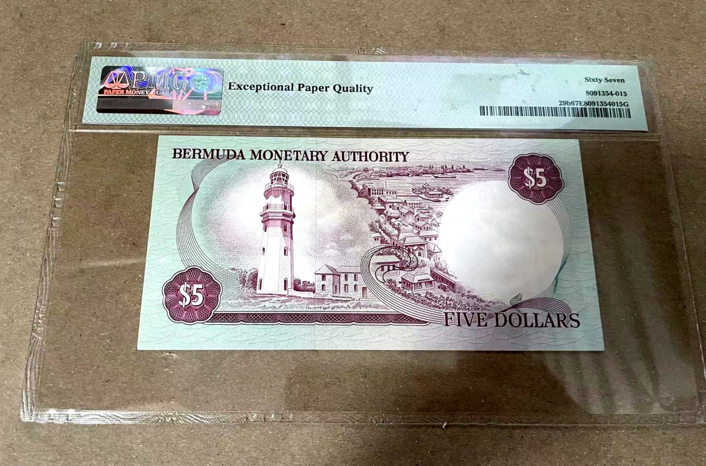 【Blue Auction】✨世界纸币精拍第371期【精】 【冠军分仅3张】百慕大 1981年5元 PMG67EPQ 高分 女王