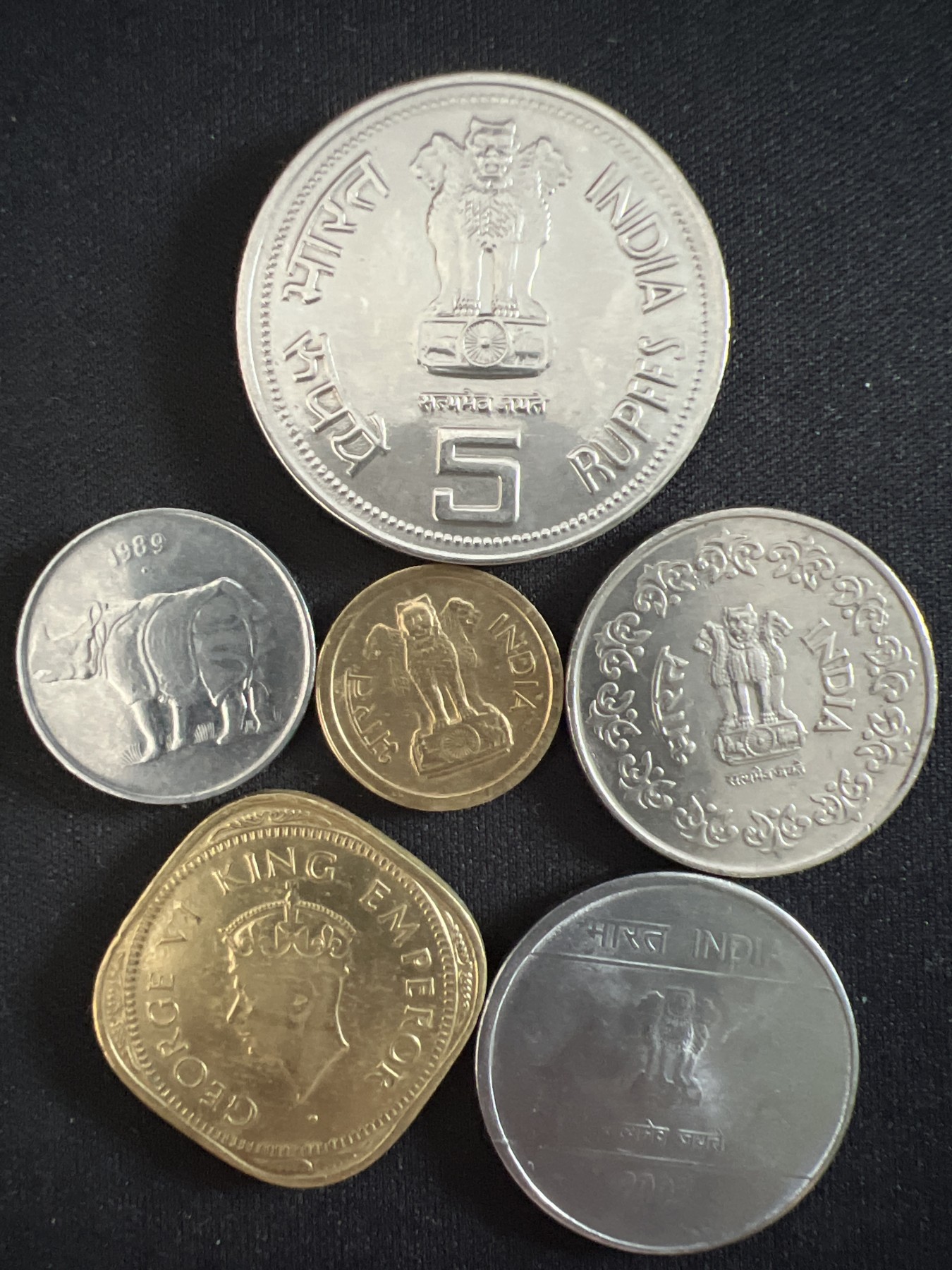 第407期 硬币专场 （无押金，捡漏，全场20包邮，偏远地区除外，接收代拍业务） 印度6枚