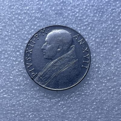 【铜匠收藏】第『53』场散币场 《接受代拍 代送NGC评级》 - 1955 梵蒂冈 100里拉 不锈钢币 