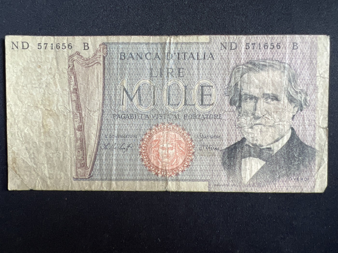 第408期 纸币专场 （无押金，捡漏，全场20包邮，偏远地区除外，接收代拍业务） 意大利1000里拉