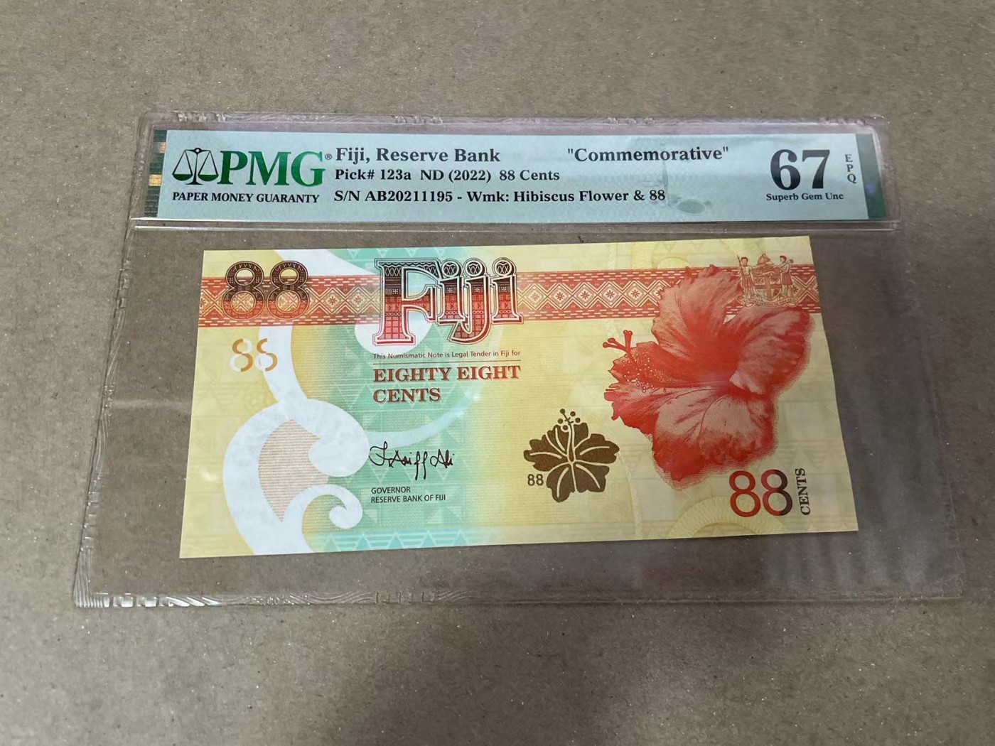 【Blue Auction】✨世界纸币精拍第371期【精】 【无47】斐济 2022年88分 财神 纪念钞 PMG67EPQ 