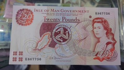 【世界钱币】精选微拍第69期暨2023年第十六期 多款纸币裸钞超低价起拍(第一场) 马恩岛20镑 全新绝品无4