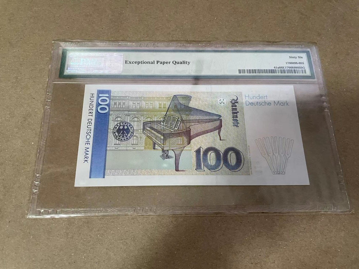 【Blue Auction】✨世界纸币精拍第371期【精】 【初版AA冠无47】德国 1989年100马克 克拉拉 PMG66EPQ 