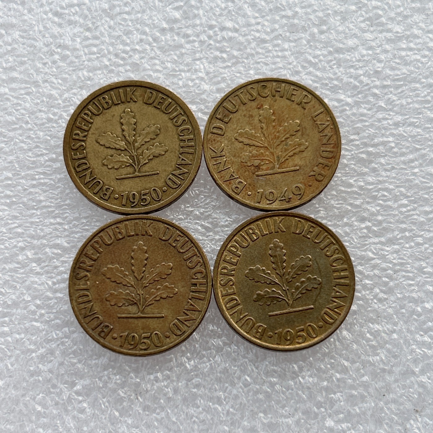 全场一元起拍 世界钱币散币场 第23期 德国10芬尼 4个版本 少见美品