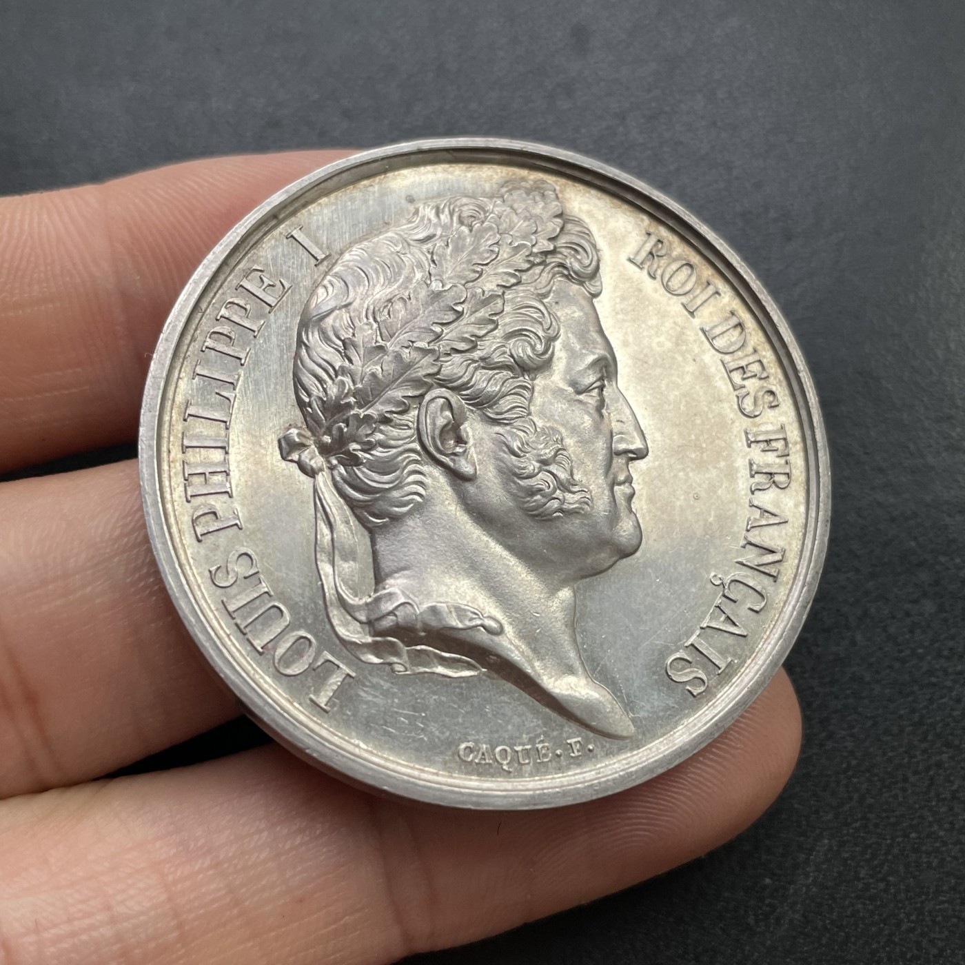 「木头集藏」章牌专场-第31期 A Caqué～法国1839年菲利普国王时期议员银章 直径：42mm，41g