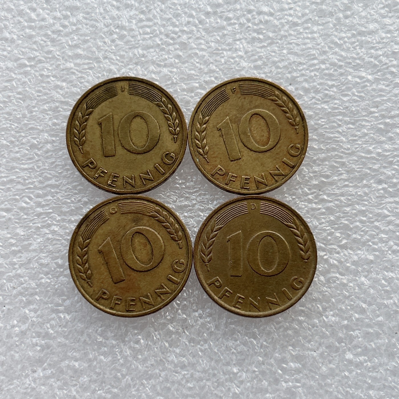 全场一元起拍 世界钱币散币场 第23期 德国10芬尼 4个版本 少见美品