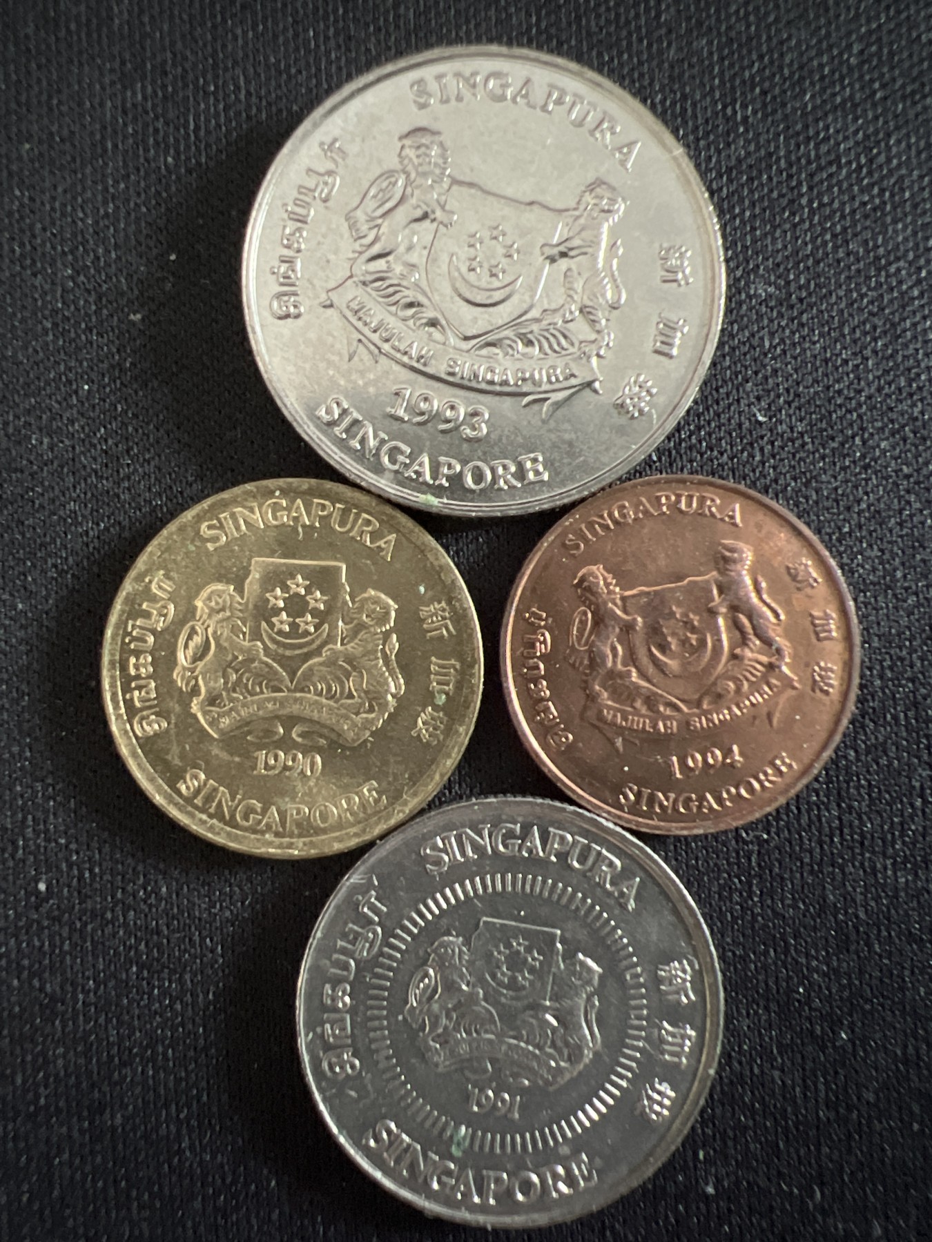第407期 硬币专场 （无押金，捡漏，全场20包邮，偏远地区除外，接收代拍业务） 新加坡4枚