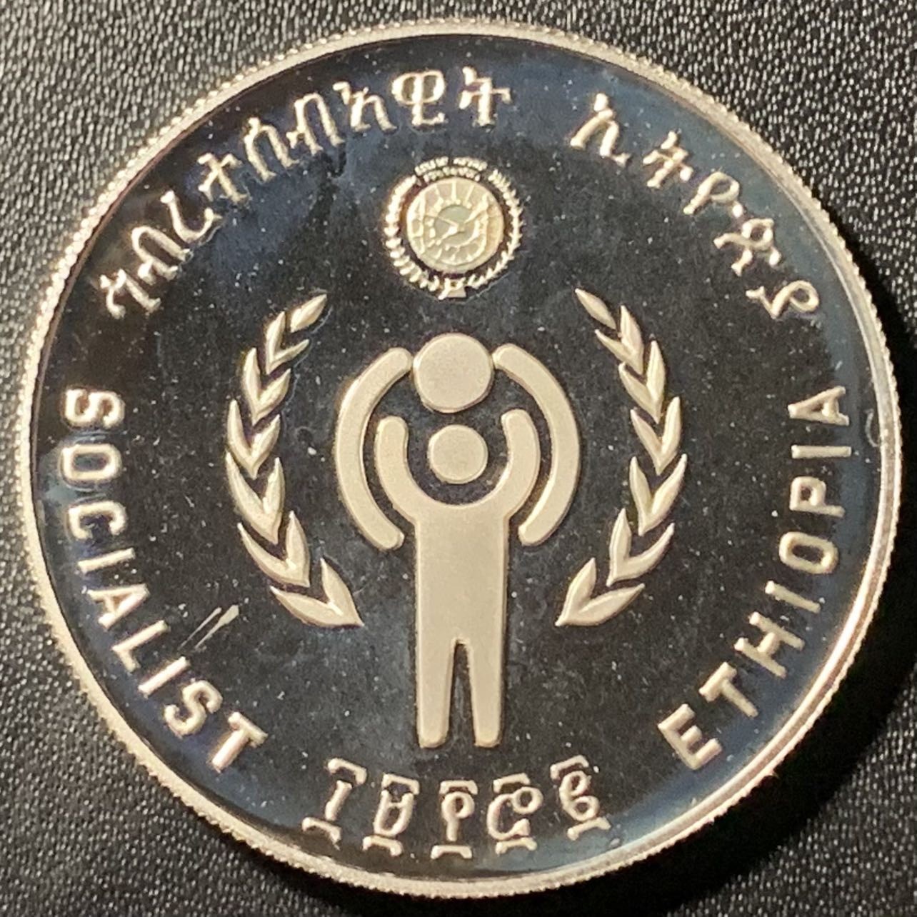 紫瑗钱币——第305期拍卖 埃塞俄比亚 1981年 国际儿童年 20比尔 23.32克 0.925银 精制