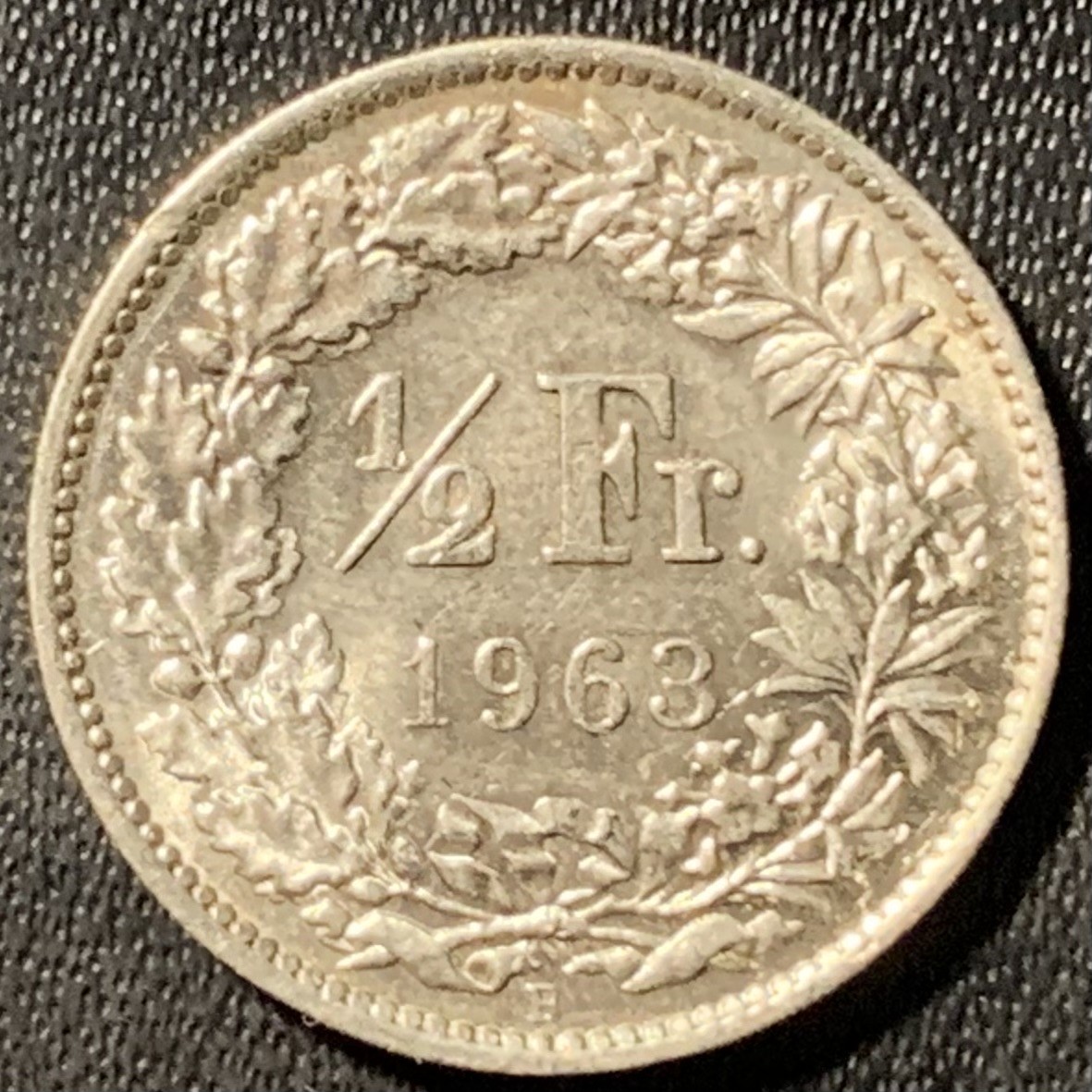 紫瑗钱币——第305期拍卖 瑞士 1963年 赫尔维蒂亚 1/2法郎 2.5克 0.835银 UNC