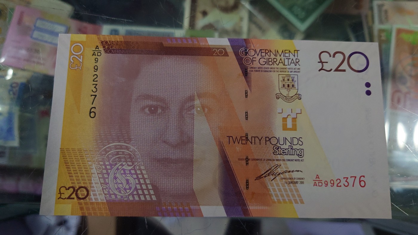 【世界钱币】精选微拍第69期暨2023年第十六期 多款纸币裸钞超低价起拍(第一场) 直布罗陀20镑 全新绝品无4