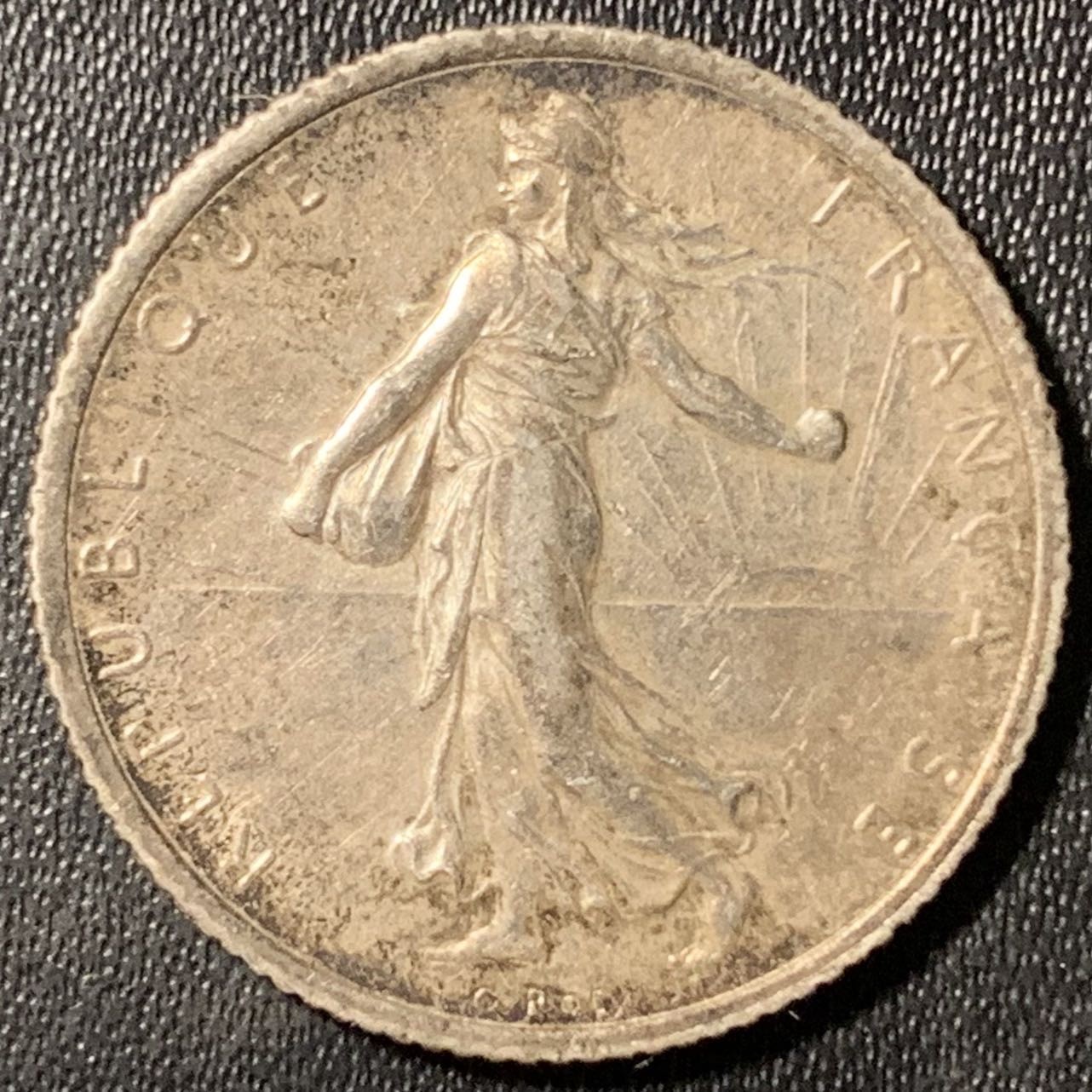 紫瑗钱币——第305期拍卖 法国 1916年 播种女神 1法郎 5克 0.835银