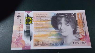【世界钱币】精选微拍第70期暨2023年第十七期 多款塑料钞裸币超低价起拍 2016年苏格兰皇家银行10镑首发AA冠 全新绝品尾4