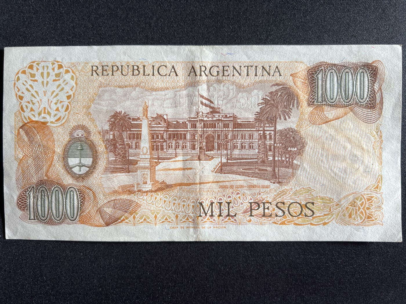 第410期 纸币专场 （无押金，捡漏，全场20包邮，偏远地区除外，接收代拍业务） 阿根廷1000比索