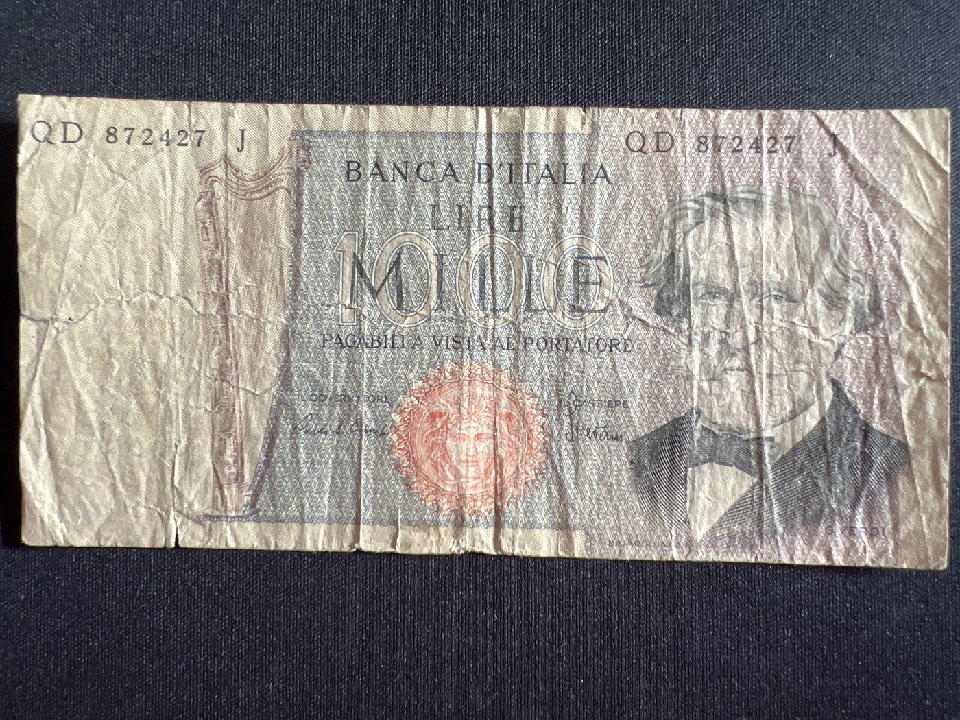 第410期 纸币专场 （无押金，捡漏，全场20包邮，偏远地区除外，接收代拍业务） 意大利1000里拉