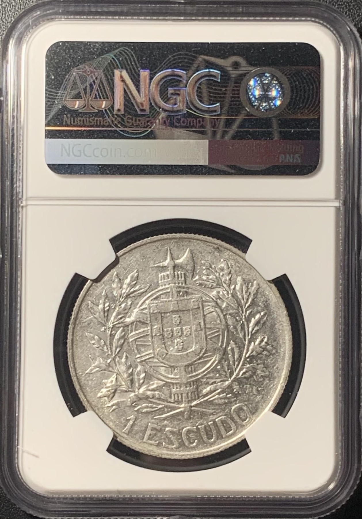 紫瑗钱币——第305期拍卖 葡萄牙 1910年 共和国诞生 1埃斯库多 银币 NGC AU55