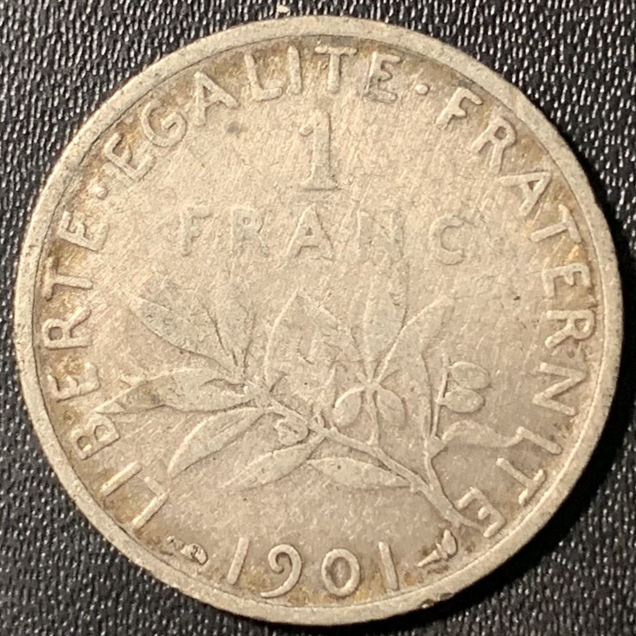 紫瑗钱币——第324期拍卖 法国 1901年 播种女神 1法郎 5克 0.835银