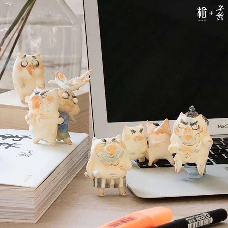 零元拍：末那末匠丨早稻《老姐的日常》PVC手办，每套6款人物