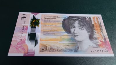 【世界钱币】精选微拍第70期暨2023年第十七期 多款塑料钞裸币超低价起拍 2016年苏格兰皇家银行10镑补号ZZ冠 全新绝品无4尾号7783