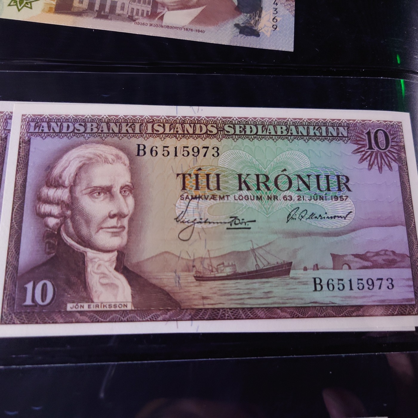 【世界钱币】精选微拍第69期暨2023年第十六期 多款纸币裸钞超低价起拍(第一场) 1957年冰岛10克朗 全新绝品