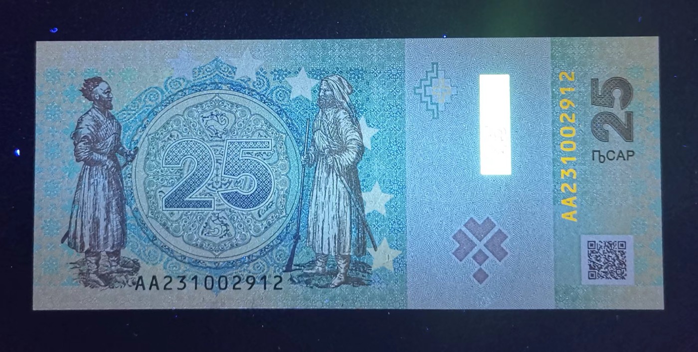 《张总收藏》119期-外币精品汇-国庆假期前高货特别场 阿布哈兹2023年AA冠25阿沙千位2910号全新UNC 胜利30周年纪念钞 非常漂亮