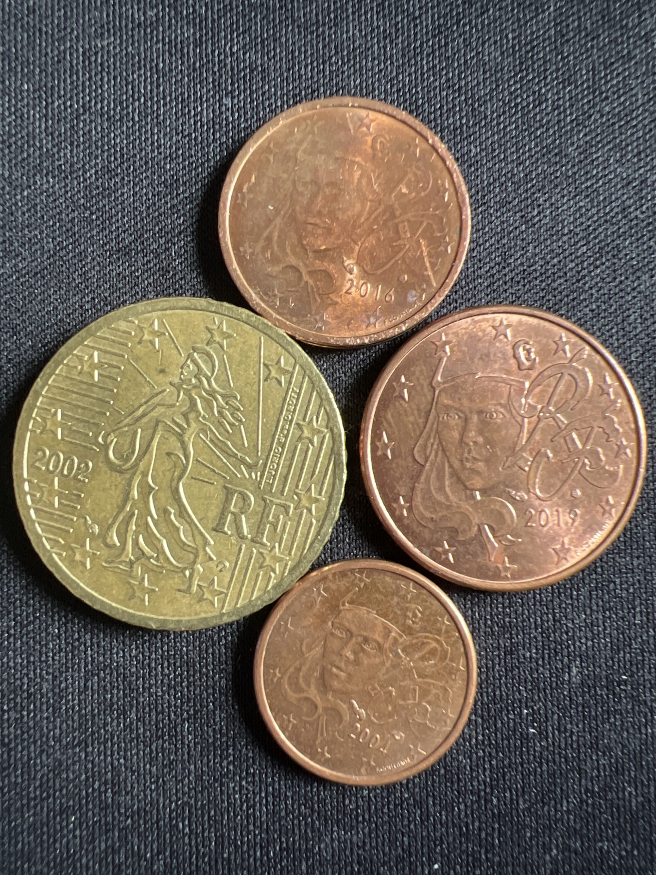 第412期 硬币专场 （无押金，捡漏，全场20包邮，偏远地区除外，接收代拍业务） 法国欧分四枚