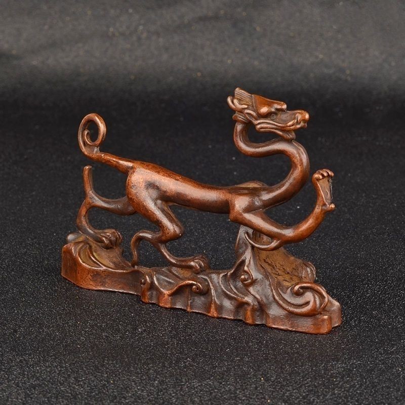 古玩铜器合金四方神兽青龙白虎朱雀玄武玄关摆件老包浆居家装饰 古玩铜器合金四方神兽青龙白虎朱雀玄武玄关摆件老包浆居家装饰