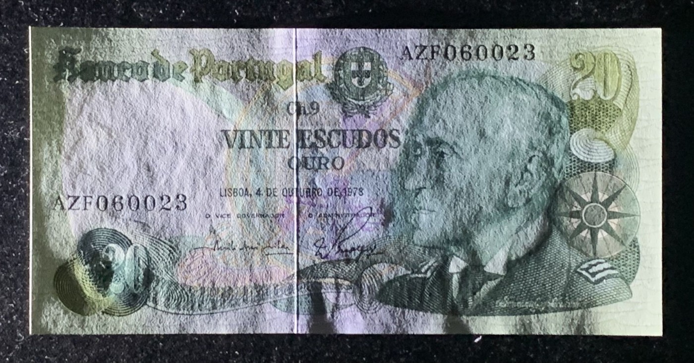 紫瑗钱币——第306期拍卖 葡萄牙 1978年 10月4日 海军上将加戈·库蒂尼奥 20埃斯库多 UNC