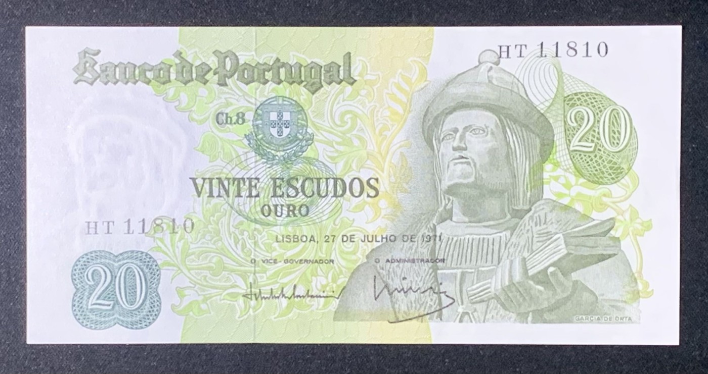 紫瑗钱币——第306期拍卖 葡萄牙 1971年 加西亚·德·奥尔塔 20埃斯库多 UNC-