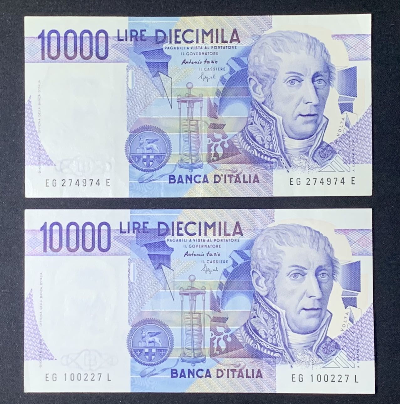 紫瑗钱币——第306期拍卖 意大利 1984年 意大利银行 伏尔蒂亚诺神庙 10000里拉 XF-AU