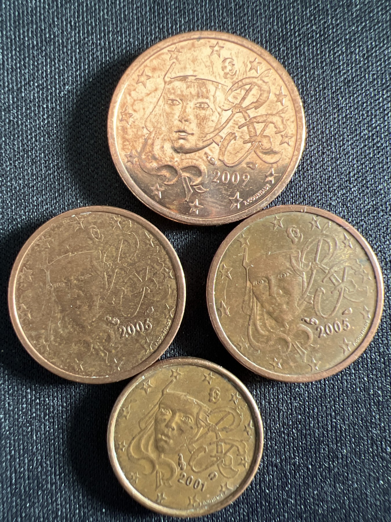 第411期 硬币专场 （无押金，捡漏，全场20包邮，偏远地区除外，接收代拍业务） 法国欧分四枚