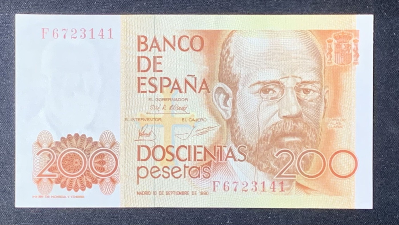 紫瑗钱币——第306期拍卖 西班牙 1980(1984)年 利奥波多·加西德·拉斯阿拉斯 200比塞塔 UNC