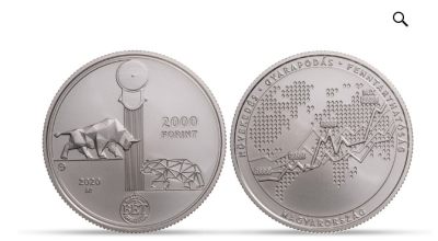 匈牙利 2020年 布达佩斯证券交易所重建三十周年 2000福林 纪念币 - 匈牙利 2020年 布达佩斯证券交易所重建三十周年 2000福林 纪念币
