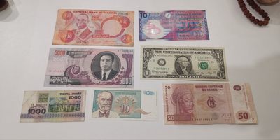 零零发流通品相欧洲美洲纸钞专场 200包邮无佣金 - 杂币一组