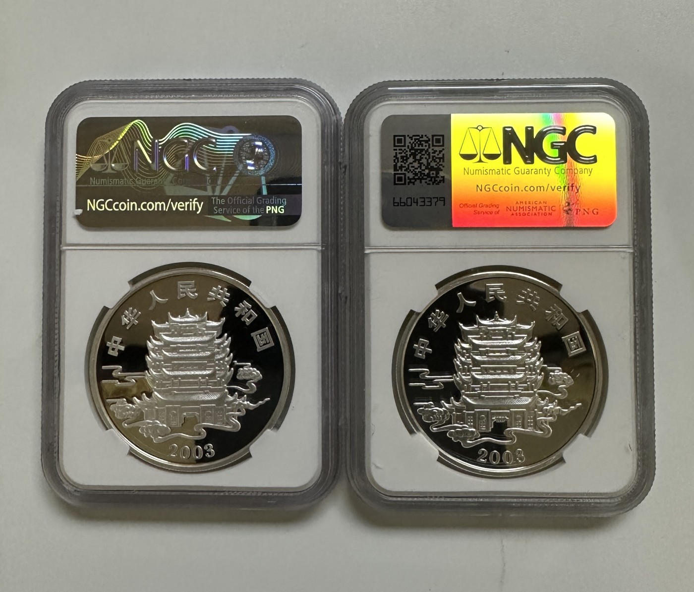 【金钰满堂钱币】拍卖第十六期 福利多多 大家多多捧场  2003年神话故事三组银币NGC69分 带证书