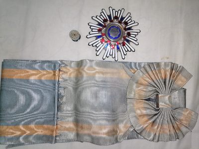 各国勋章奖章拍卖第7期，逐步上新 - 日本勋一等瑞宝章，明治版本，带星章，略，绶带