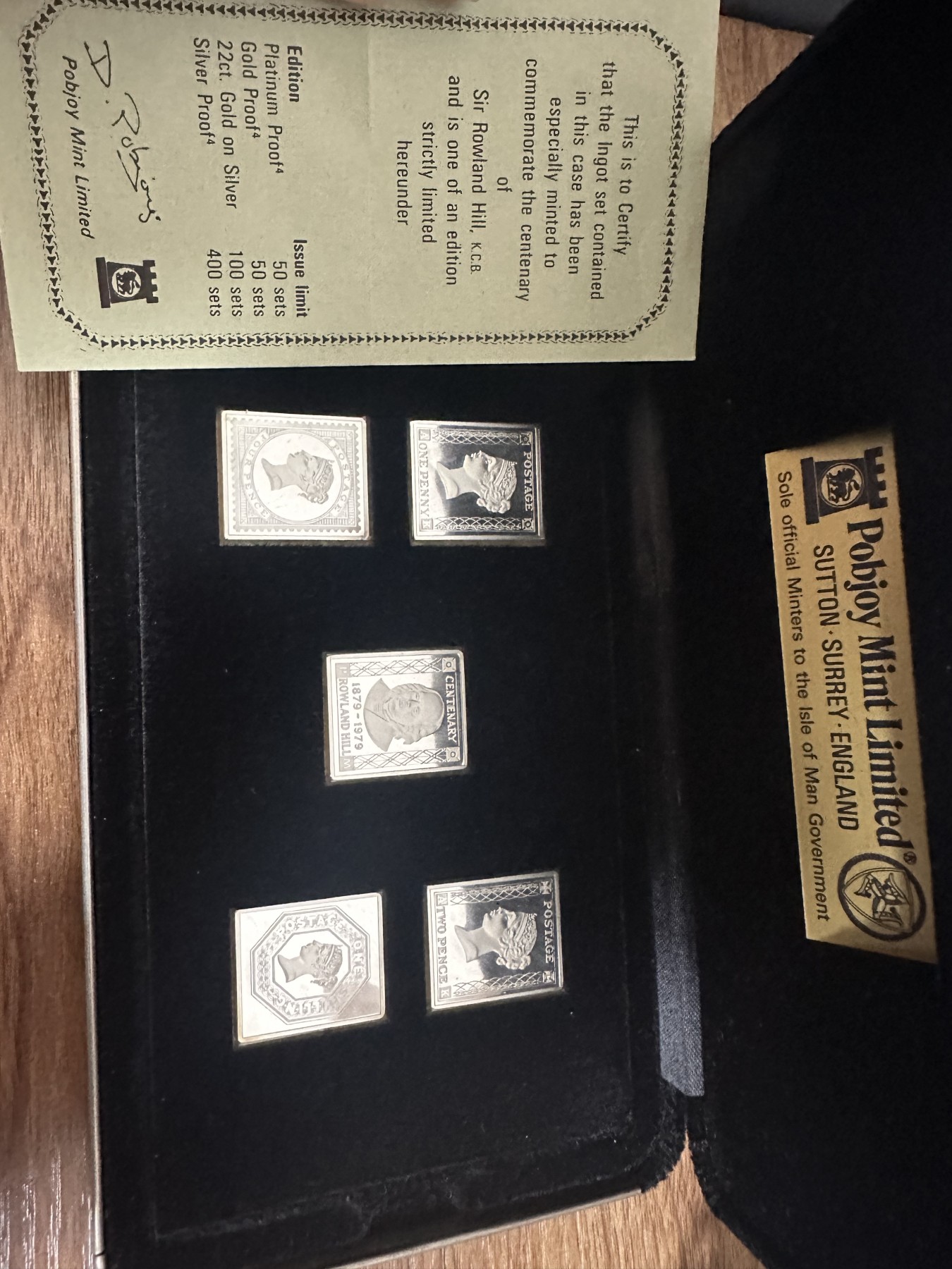 CSIS-GREAT评级精品钱币拍卖第二百一十二期 英国普乔伊造币厂银邮票5张