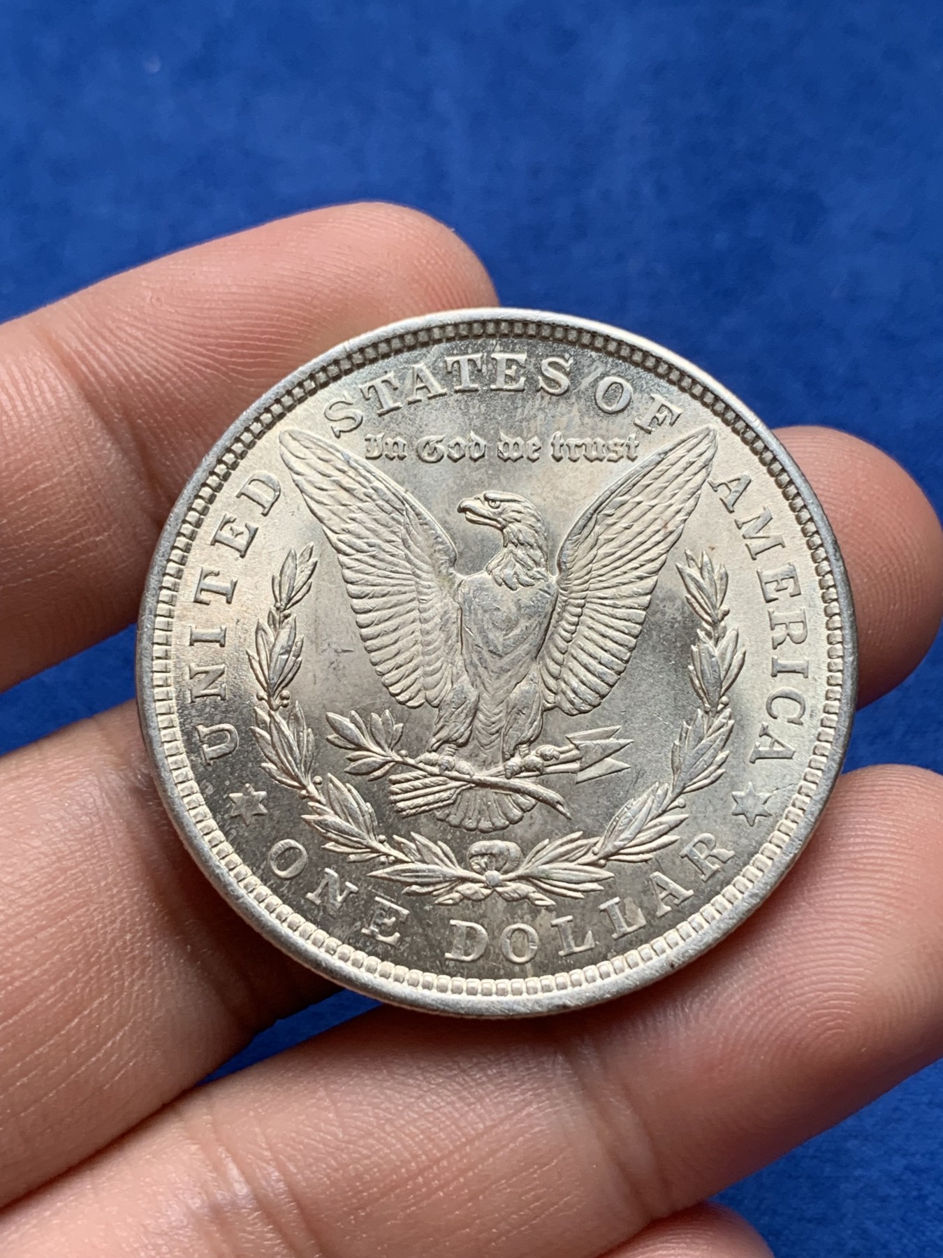 《竞宝斋》第198场-周日，周一 2场 (全场包邮) 美国1921年摩根1美元大银币 光好状态佳