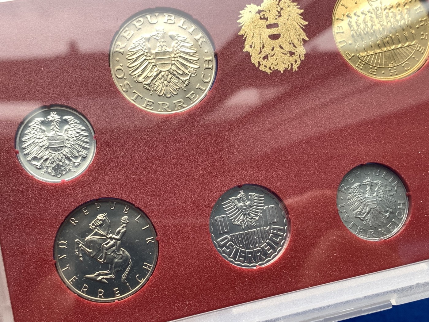 《竞宝斋》第198场-周日，周一 2场 (全场包邮) 原封装 奥地利 1992年 8枚币 精制PROOF套币 少见