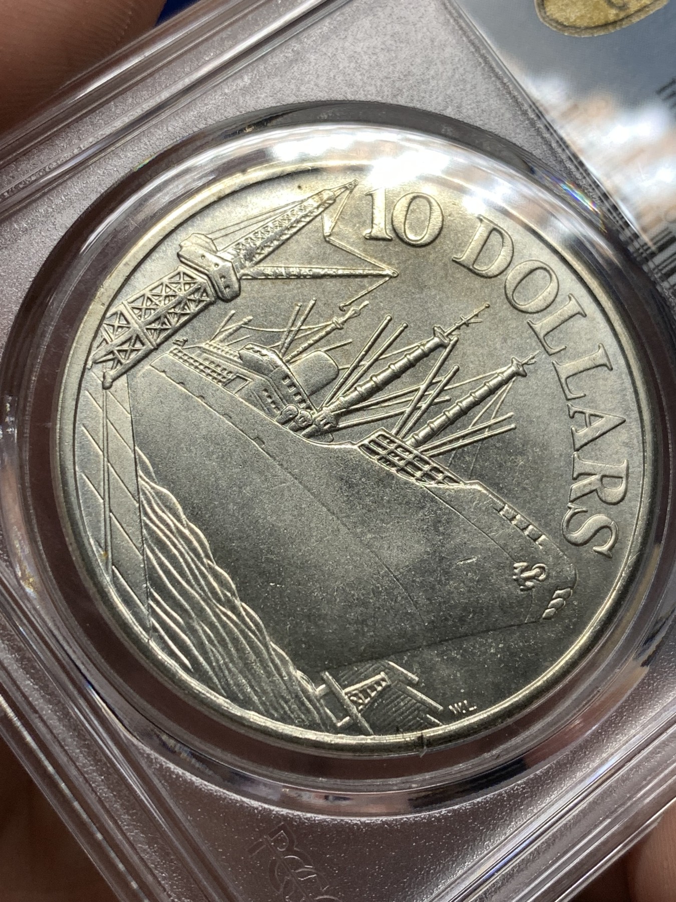 《竞宝斋》第198场-周日，周一 2场 (全场包邮) PCGS MS66 1975新加坡轮船大银币 状态很好