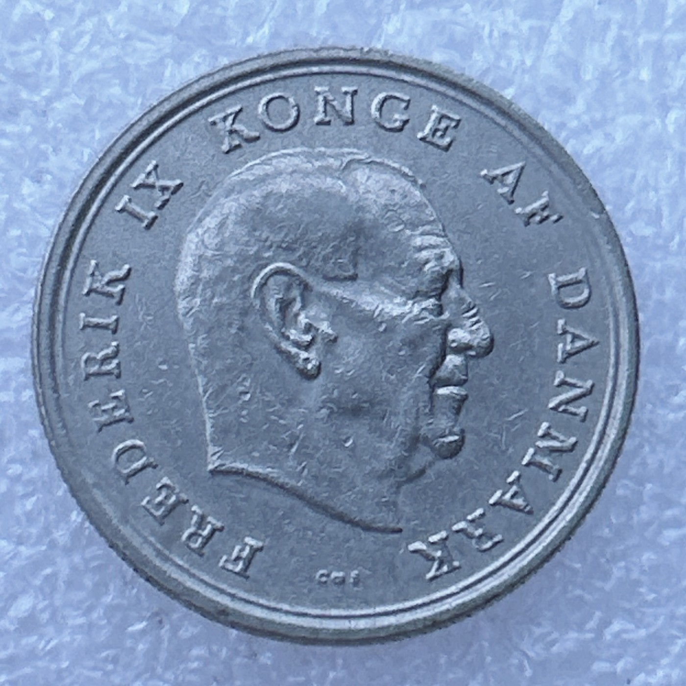 全场一元起拍 世界钱币散币场 第24期 1965年丹麦1克朗 弗雷德里克九世